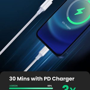 Câble usb-c vers lightning avec MFi certifié Power Delivery compatible avec iPhone et ipad, blanc (2M) - UGREEN – Image 9