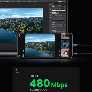 Câble usb-c vers usb-a 2.0 (3 mètre) charge rapide en nylon tressé - UGREEN – Image 3