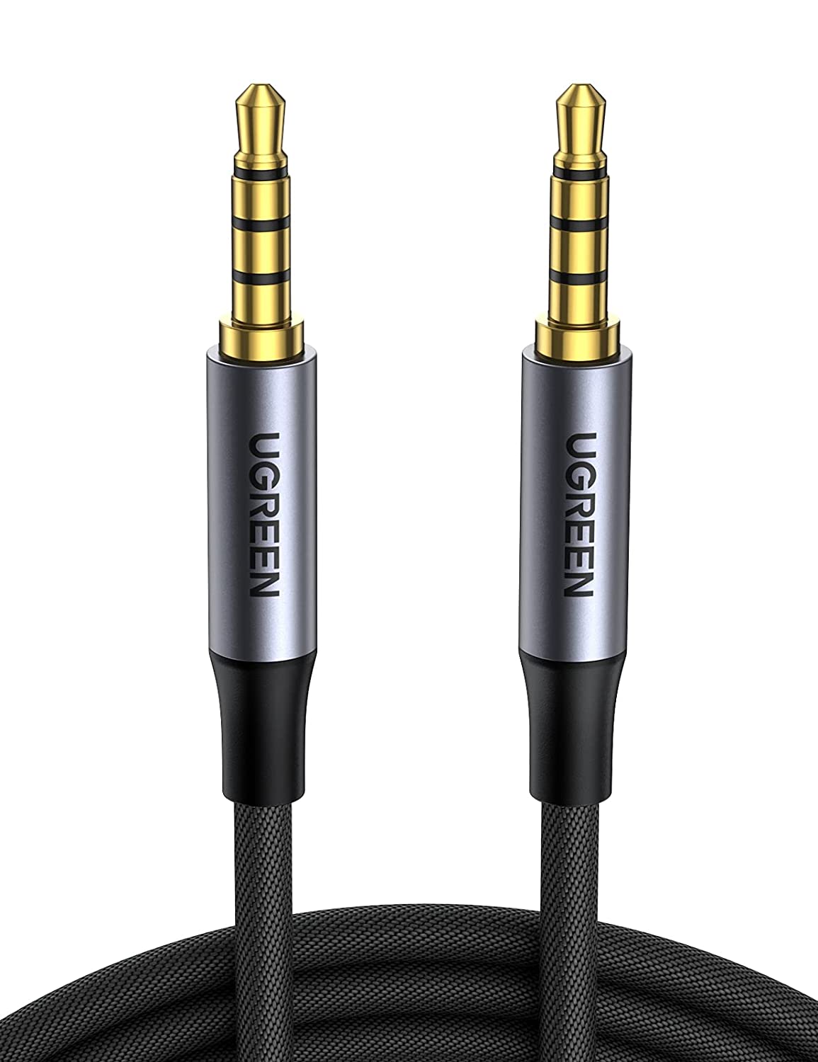 Câble auxiliaire Audio stéréo universel, 3.5mm, en Nylon tressé