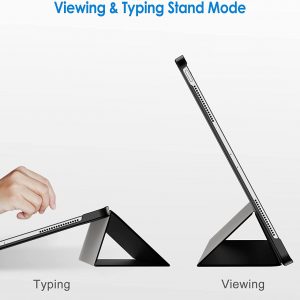 Étui de protection pour iPad Pro 12,9 Pouces Modèle 2020/2018 (3/4ème génération), Compatible avec Pencil, veille/réveil automatique, Noir - JeTech – Image 6