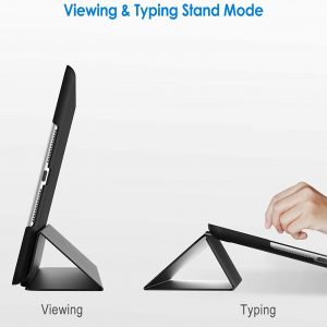 Étui de protection pour iPad (modèle 9,7 pouces 2018/2017), étui avec fonction de support, veille automatique/réveil, noir - JETech – Image 2