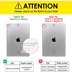 Étui de protection pour iPad Pro 9.7 édition 2016, boîtier avec support, veille automatique / réveil, Bleu marine - JETech – Image 5