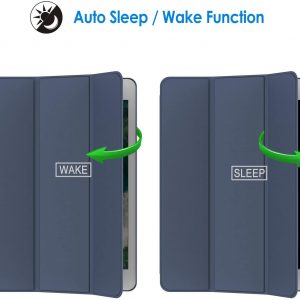 Étui de protection pour iPad Pro 9.7 édition 2016, boîtier avec support, veille automatique / réveil, Bleu marine - JETech – Image 2