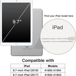 JeTech Pour iPad 9,7 2017 & 2018 (4ème & 5ème génération)