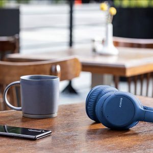 Casque sans fil (Bluetooth ) avec double réduction du bruit - bleu - Sony WHCH710NL.CE7 – Image 6