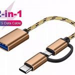 Adaptateur USB vers Micro USB Type C 2 en 1 Adaptateur Micro USB vers USB Type C USB femelle pour Android et PC4