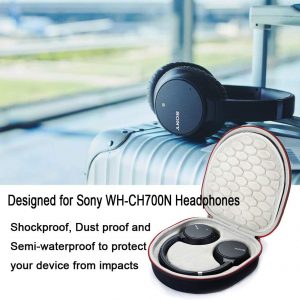 Étui Rigide pour Casque WH-CH700N à Annulation de Bruit sans Fil Sony, Sac de Transport - Noir(Doublure Noire) – Image 7