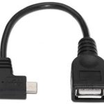 Nano Cable 10.01.3100 – Câble USB 2.0 OTG coudé Micro, mâle-Femelle, Noir, 15cm5