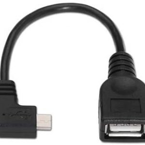 Cable Nano 10.01.3100 - Câble USB 2.0 OTG coudé Micro, mâle-Femelle, Noir, 15cm – Image 2