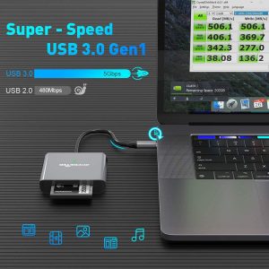 Lecteur de carte USB 3.0 CFast lecteur de carte 5 en 1, Adaptateur de carte mémoire USB C CFast lire 5 types de cartes - Rocketek – Image 2