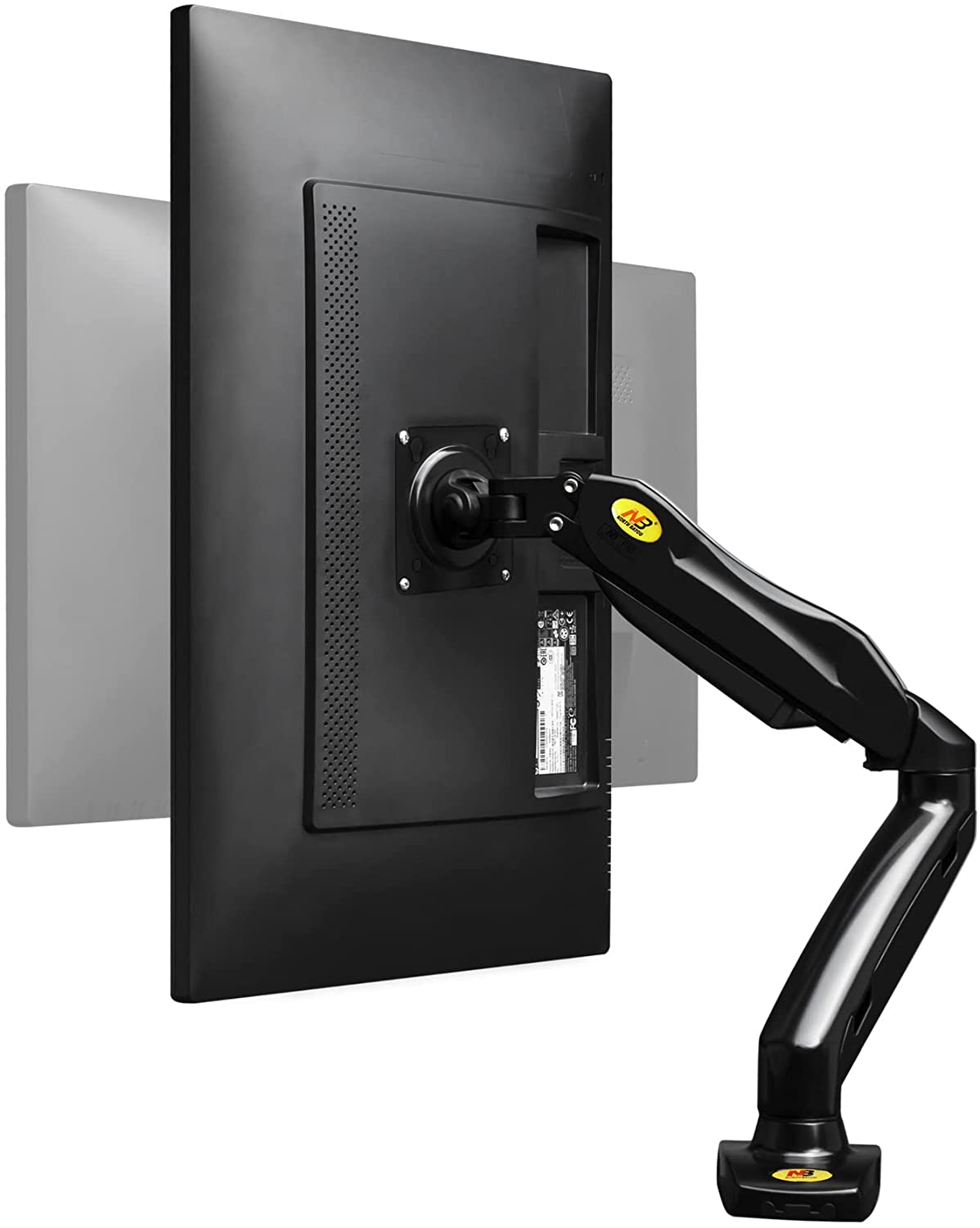 Bras Écran PC ACROPAQ AM4512B - Ressort, Rotation 360°, 17-27 Pouces, Montage Rapide, Ergonomique, Gain De Place Bureau