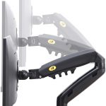 Ergosolid Support Écran PC Moniteur, Bras Articulé Ergonomique Ressort à Gaz, 17-30 Pouces, VESA 75mm et 100mm, Rotatif à 360° 3