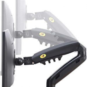 Support Écran PC Moniteur, Bras Articulé Ergonomique Ressort à Gaz, 17-30 Pouces, VESA 75mm et 100mm, Rotatif à 360° - Ergosolid – Image 3