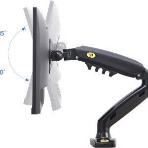 Support Écran PC Moniteur, Bras Articulé Ergonomique Ressort à Gaz, 17-30 Pouces, VESA 75mm et 100mm, Rotatif à 360° - Ergosolid – Image 4