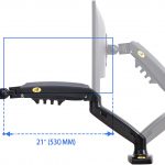 Ergosolid Support Écran PC Moniteur, Bras Articulé Ergonomique Ressort à Gaz, 17-30 Pouces, VESA 75mm et 100mm, Rotatif à 360° 5