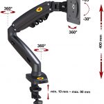 Ergosolid Support Écran PC Moniteur, Bras Articulé Ergonomique Ressort à Gaz, 17-30 Pouces, VESA 75mm et 100mm, Rotatif à 360° 6