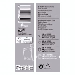 10 sachets de sac poubelle de 120L - Bosque Verde – Image 2