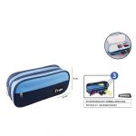 Trousse BICOLORE 3 FERMETURE ÉCLAIR Bleu