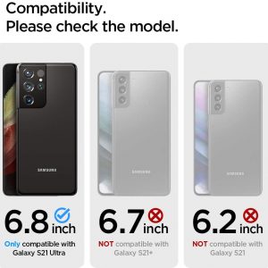 Coque compatible avec Samsung Galaxy S21 Ultra - Noir - Spigen Tough Armor – Image 2
