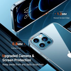 Coque compatible avec iPhone 12 Pro Max (6.7 Pouces) (Transparente) souple TPU & ultra Fine parfaite ajustée - Torras – Image 7