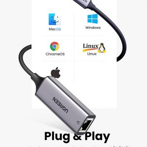 Adaptateur usb-c vers ethernet gigabit type-c vers RJ45 - UGREEN – Image 3