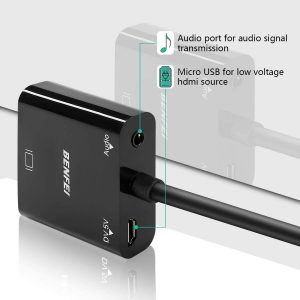 Adaptateur HDMI vers VGA avec Audio 3,5 mm - BENFEI – Image 4