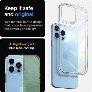 Coque compatible avec iPhone 13 Pro Max [Anti-Jaunissement] - Transparent - Spigen Ultra Hybrid – Image 4