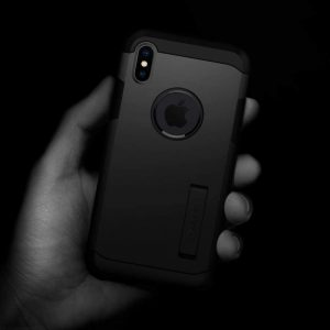 Coque compatible avec iPhone X / XS - Noir - Spigen Tough Armor – Image 2