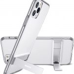 Coque ESR avec béquille compatible avec iPhone 11 Pro MAX 6,5, coque en TPU avec support métallique vertical et horizontal, anti-rayures et anti-gouttes, transparent