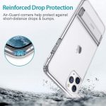 Coque ESR avec béquille compatible avec iPhone 11 Pro MAX 6,5, coque en TPU avec support métallique vertical et horizontal, anti-rayures et anti-gouttes, transparent 3