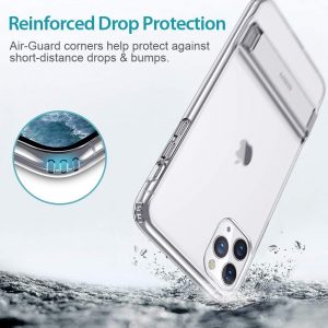 Coque en TPU avec support métallique vertical et horizontal compatible avec iPhone 11 Pro MAX 6,5", Anti-rayures et anti-gouttes, transparent - ESR – Image 4