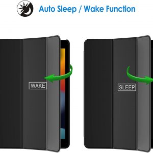 Coque compatible avec iPad 10,2 Pouces (Modèle 2021,2020,2019, 9ème/8ème/7ème Génération), Avec Veille,Réveil Automatique, Noir - JETech – Image 4