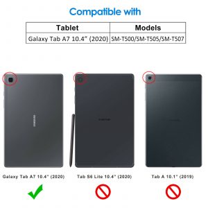 Coque pour Samsung Galaxy Tab A7 10,4" 2020 SM-T500/T505/T 507 Noir - JETech – Image 3