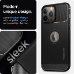 Coque Spigen Rugged Armor Compatible avec iPhone 13 Pro MAX – Noir Mat 3