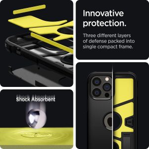 Coque de protection compatible avec iPhone 13 Pro MAX - Noir - Spigen Tough Armor – Image 3