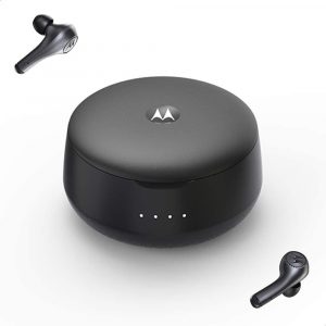 Écouteurs intra-auriculaires sans fil avec microphone - Bt 5.0, Son stéréo, double micro, 9 heures de lecture Noir - Motorola VerveBuds 500 – Image 2