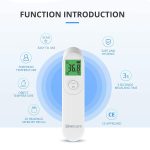Sinocare Thermomètre Frontal Infrarouge, Thermomètre Médical Sans Contact, Thermomètre Numérique avec Écran LED, Alarme de Fièvre et Fonction Mémoire pour Enfant, Bebe, Adulte 1