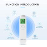 Sinocare Thermomètre Frontal Infrarouge, Thermomètre Médical Sans Contact, Thermomètre Numérique avec Écran LED, Alarme de Fièvre et Fonction Mémoire pour Enfant, Bebe, Adulte 1