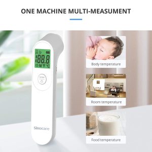 Thermomètre frontal numérique infrarouge médical sans contact avec ecran LED, Alarme de fièvre, fonction mémoire pour enfant, Bebe, Adulte - Sinocare – Image 7