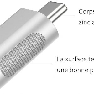 2 paquet d'adaptateur usb-c Thunderbolt 3 vers usb femelle 3.0, OTG pour MacBook Pro, Air, iPad Pro 2020 (Argent)- Nonda – Image 6