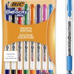 BIC Gel-ocity Stic Lot de 8 stylos à encre gel à pointe fine (0,5 mm)
