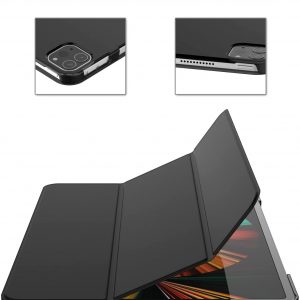 Coque de protection compatible avec iPad Pro 12,9" (5e génération, modèle 2021), Support pencil, Réveil et veille automatique - noir - JETech – Image 3
