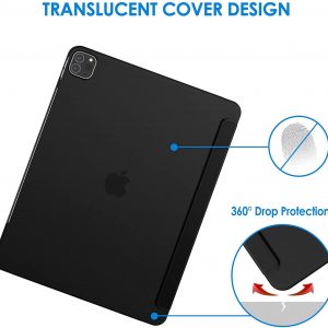 Coque de protection compatible avec iPad Pro 12,9" (5e génération, modèle 2021), Support pencil, Réveil et veille automatique - noir - JETech – Image 4