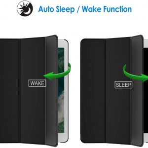 Coque de protection pour iPad Pro 12,9 pouces (1ère et 2ème génération, modèles 2015 et 2017), Réveil et Veille automatique, Noir - JETech – Image 4