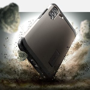 Coque de protection compatible avec Samsung Galaxy S22 5G - Gris Bronze - Spigen Tough Armor – Image 6