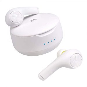 Écouteurs intra-auriculaires sans fil avec microphone - Bt 5.0, Son stéréo, double micro, 9 heures de lecture Blanc - Motorola VerveBuds 500 – Image 2