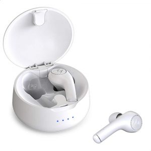 Écouteurs intra-auriculaires sans fil avec microphone - Bt 5.0, Son stéréo, double micro, 9 heures de lecture Blanc - Motorola VerveBuds 500 – Image 4
