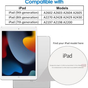 Protecteur d'écran compatible avec iPad (10,2 pouces, modèle 2021,2020,2019, génération 9,8,7), film en verre trempé -JETech – Image 2