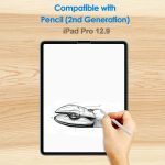 Protecteur d’écran JETech pour iPad Pro 12,9 Pouces 2021, 2020, 2018 (5ème, 4ème, 3ème) Modèle, Écran Retina Liquide Bord à Bord, Compatible Face ID, Film en Verre Trempé4