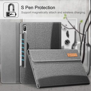 Étui de protection pour Samsung Galaxy Tab S6 10.5 2019 (Compatible avec Chargement sans Fil S Pen) avec Veille/Réveil Auto, Gris – FINTIE – Image 8
